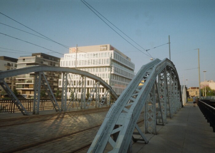 Modern bridge with arches