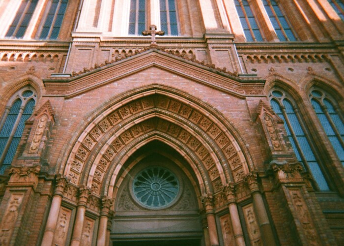 Brick church, historic architecture